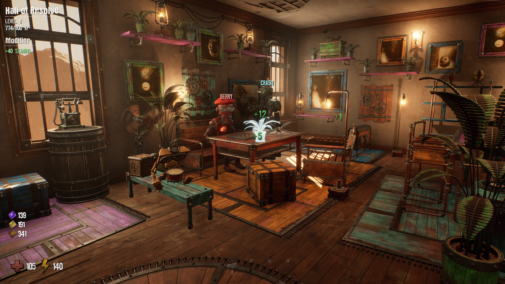 A customized GRAIN ROT Outpost room with furniture and modifiers